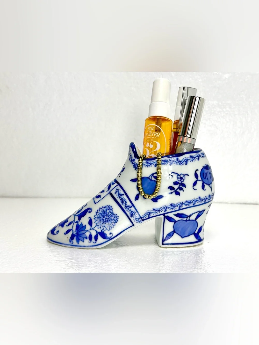 Formalities Porcelain Blue Onion Floral Shoe by Baum Bros